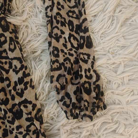 Madison & Hudson Long Sleeve Leopard Print Boho Stretch Lined Dress SZ XL - Picture 4 of 10